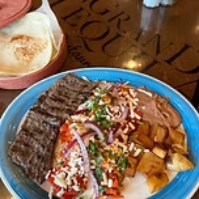 Asada Chilaquiles Plate.