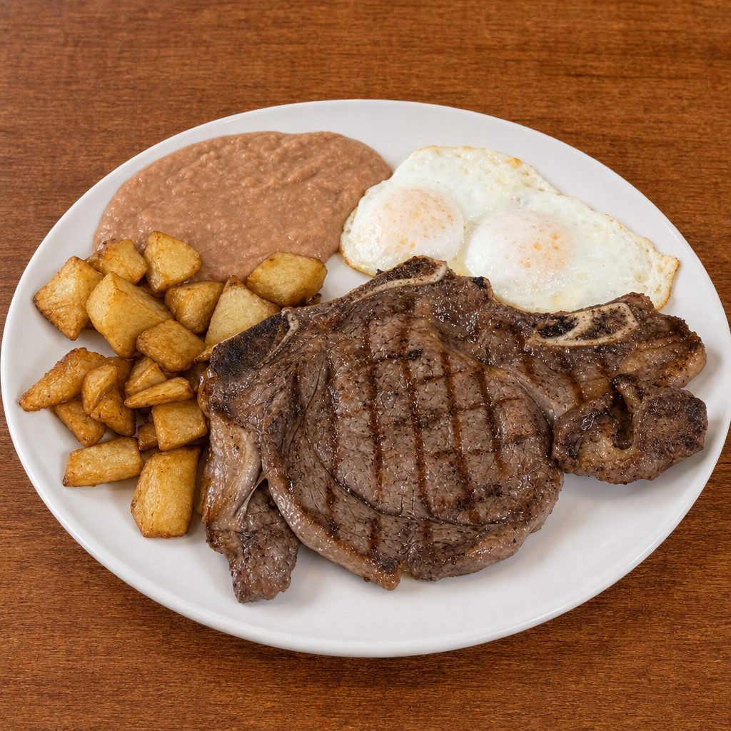Steak & Eggs Plate.